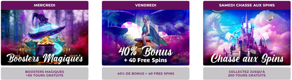 Booster magici del mercoledì di Magical Spin Casino