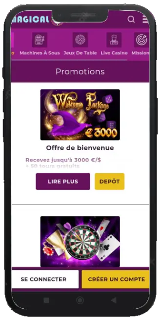 Registrazione e deposito nell'app mobile