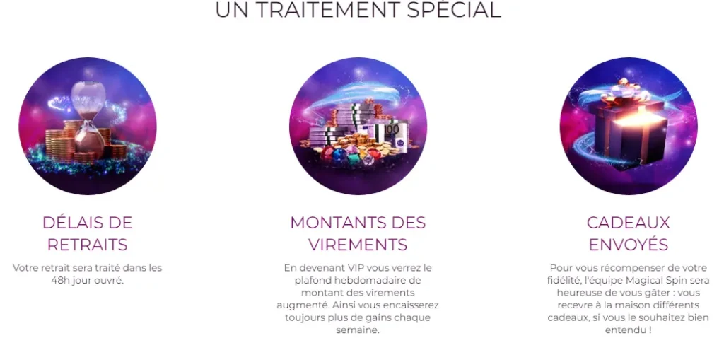 un trattamento speciale di magical spin casino